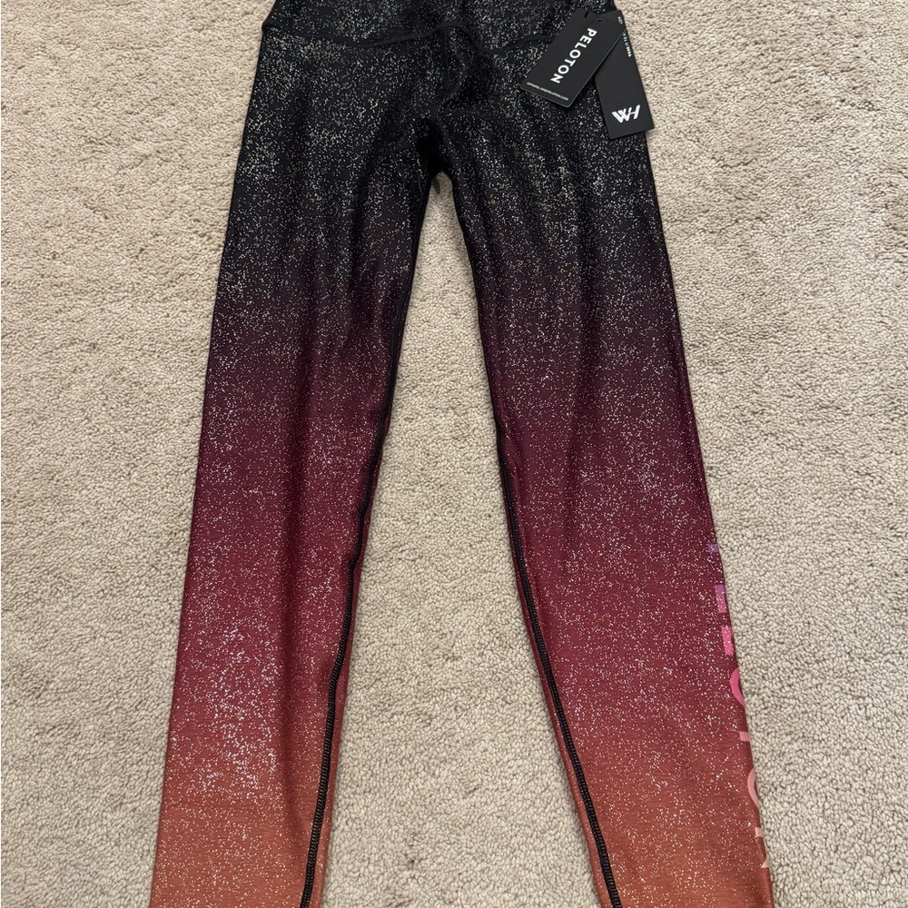 NWT Peloton x WITH Sunrise Fade Sparkle High Waist Leggings Size Medium